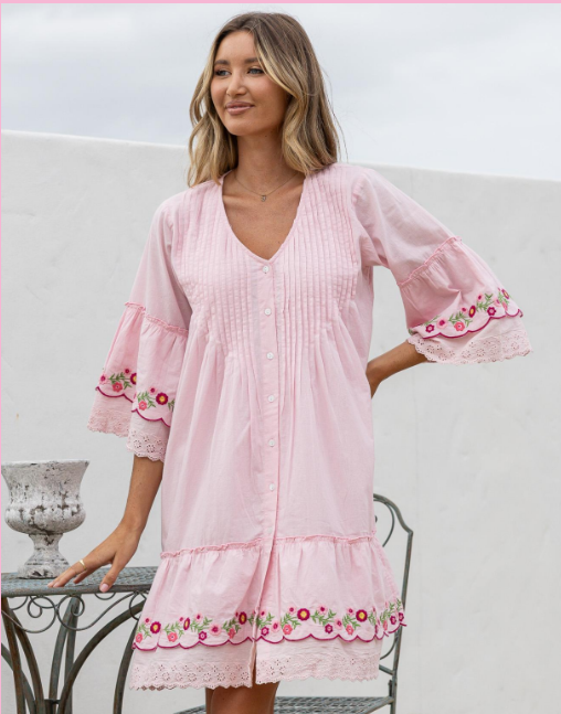 JG Pink Embrodiery dress