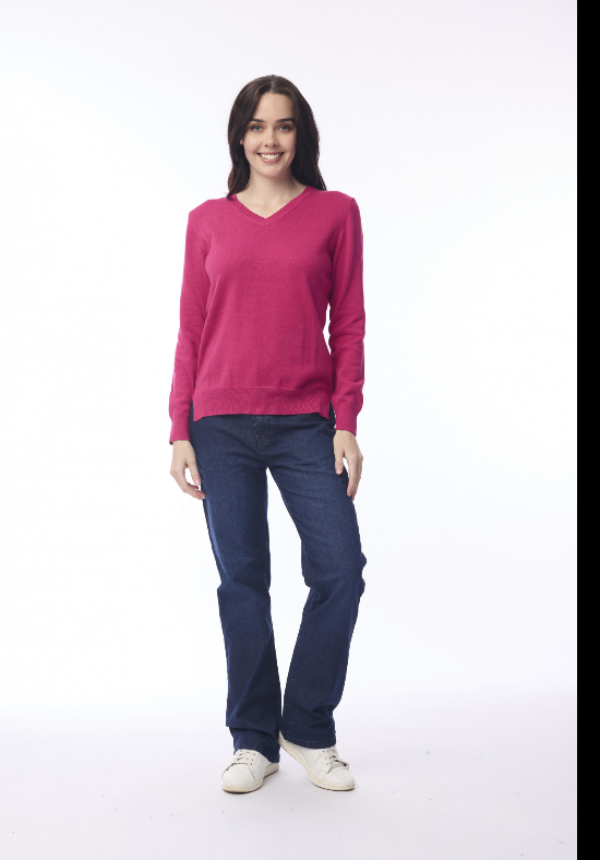 Hot Pink Long sleeve Knit