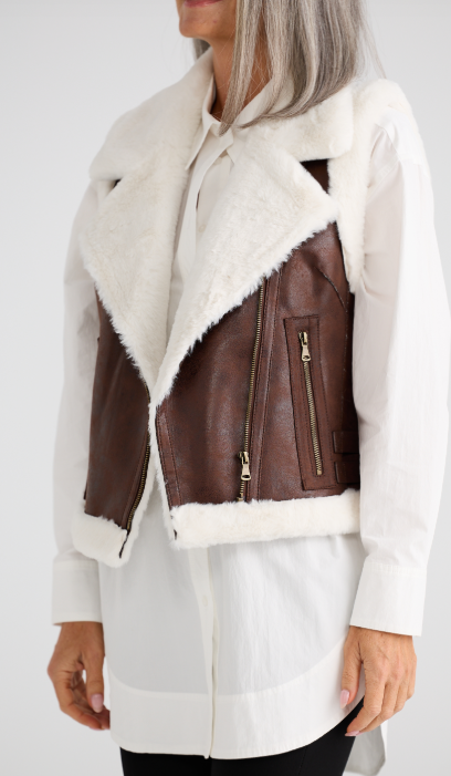 Alba Dark Brown Vest