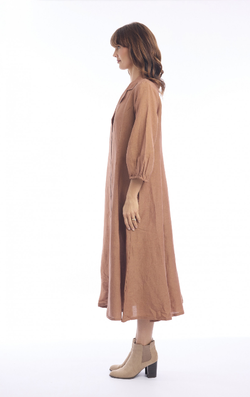 Pumpkin spice Linen dress