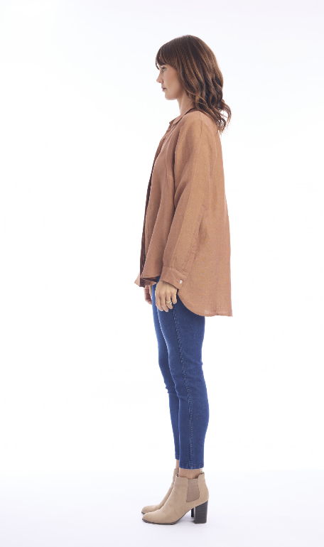 Pumpkin Spice linen shirt