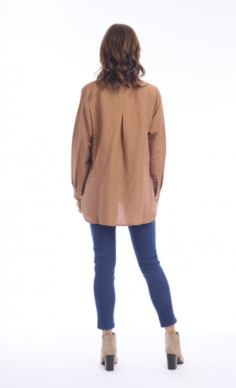 Pumpkin Spice linen shirt