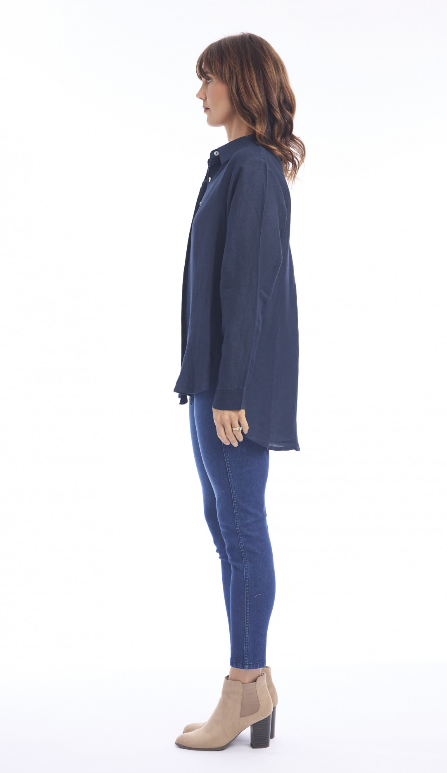 Linen Navy shirt