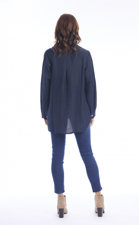 Linen Navy shirt