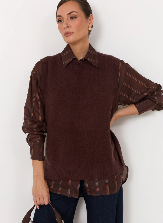 Zayla Knit Chocolate vest