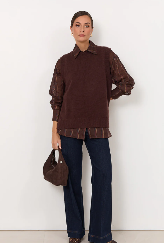 Zayla Knit Chocolate vest