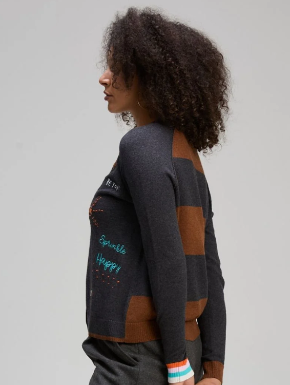 ZP Good Energy Charcoal Cardigan