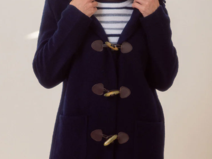 Navy Wool Duffle Jacket