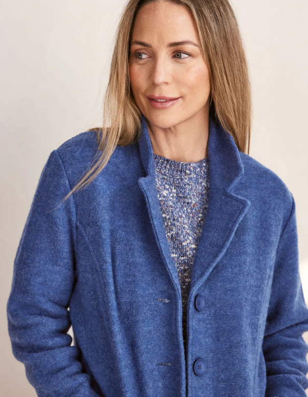 Boiled Wool Jacket Blue