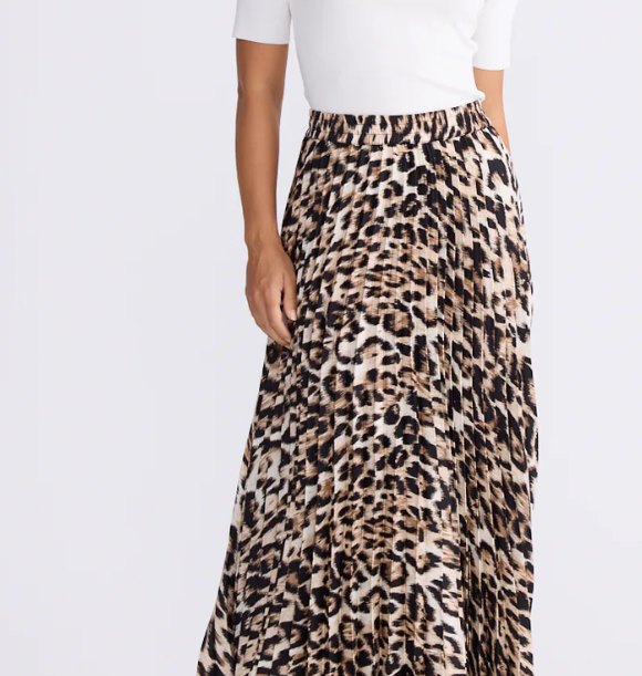Savannah Print Pleated skirt