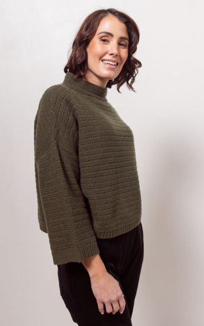 SS Australian Wool Knit khaki