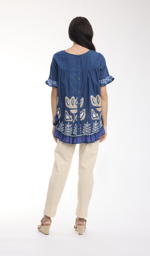 Liberte Blue Frill top