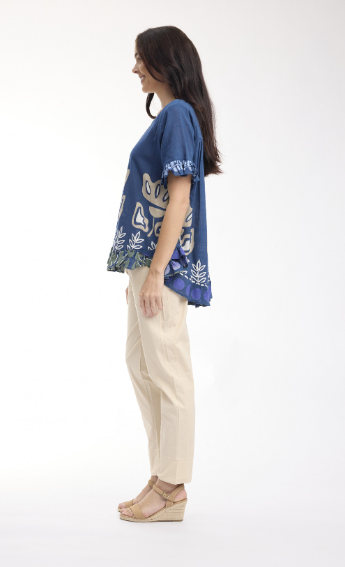 Liberte Blue Frill top