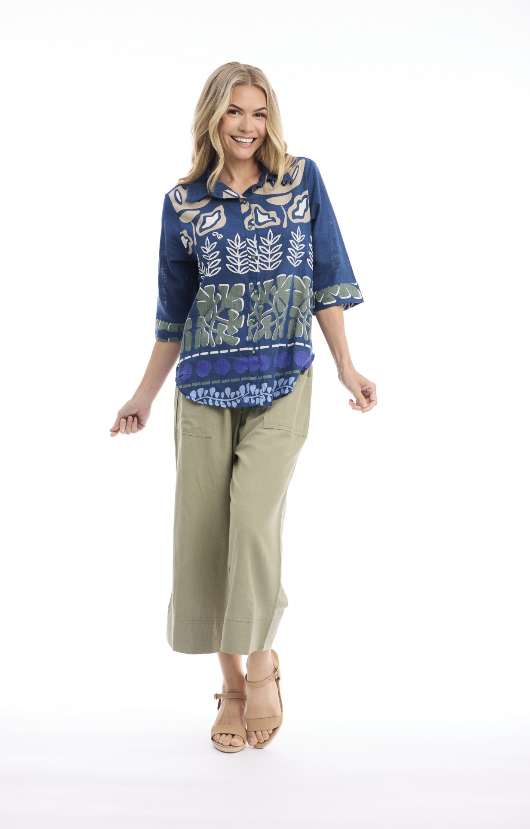 Liberte Collar Blue Shirt