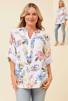 White Cotton Sequence blouse