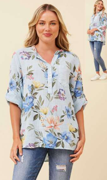 Blue Sequence blouse