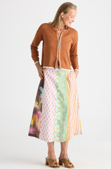 Pointelle Toffee Cardi