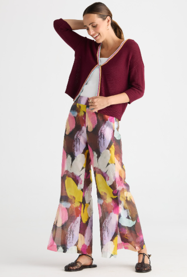 Wine Chrochet Cardi