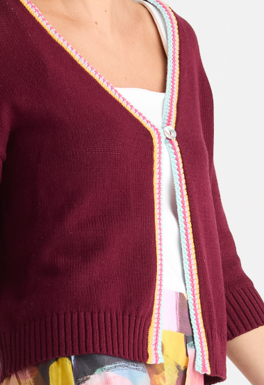 Wine Chrochet Cardi