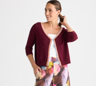 Wine Chrochet Cardi