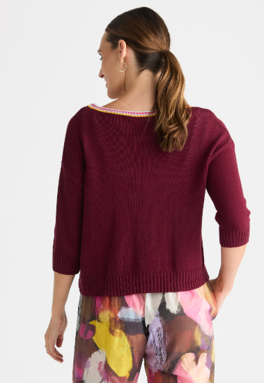 Wine Chrochet Cardi