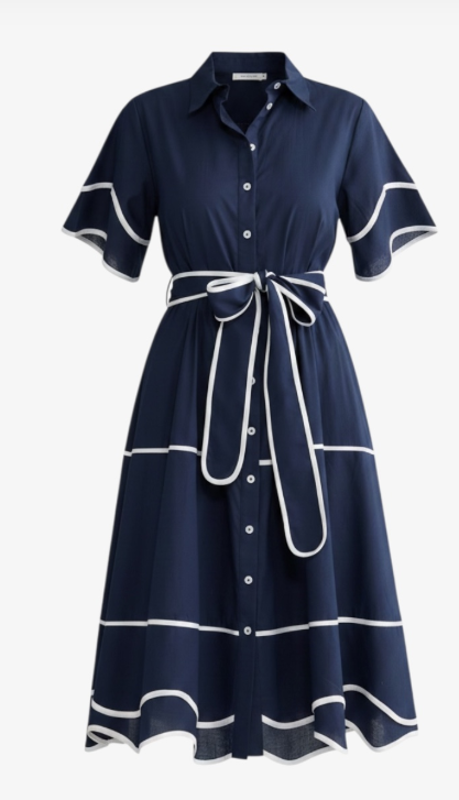 Madge Midi Navy dress
