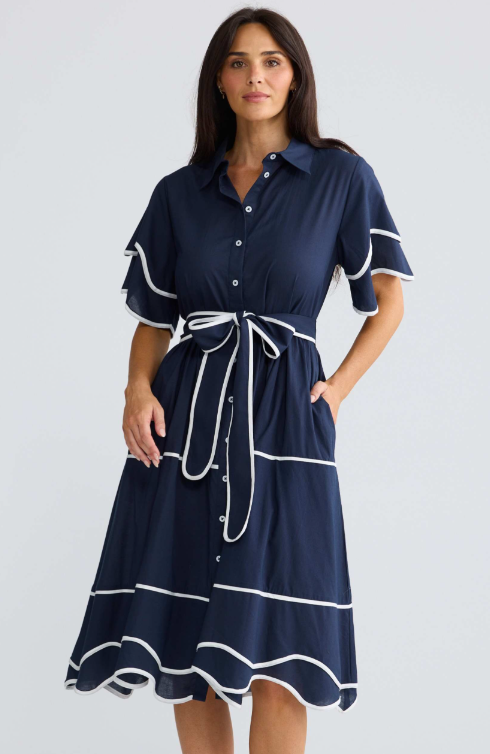 Madge Midi Navy dress
