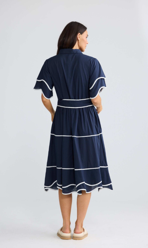 Madge Midi Navy dress