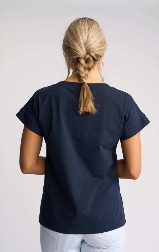 Navy Vassalli Cotton Tees