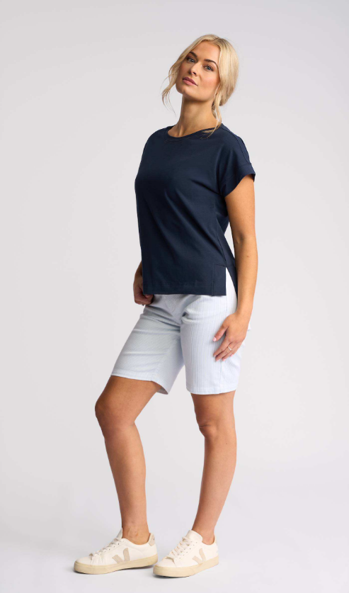 Navy Vassalli Cotton Tees