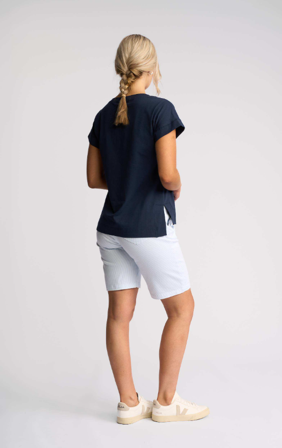 Navy Vassalli Cotton Tees