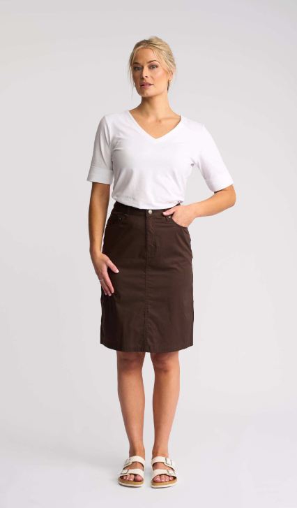 Poplin Chocolate skirt
