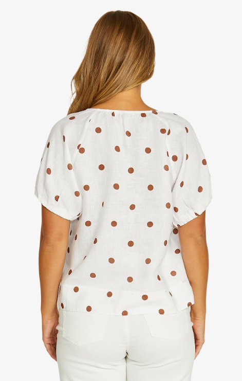 Chestnut/White Spotted blouse