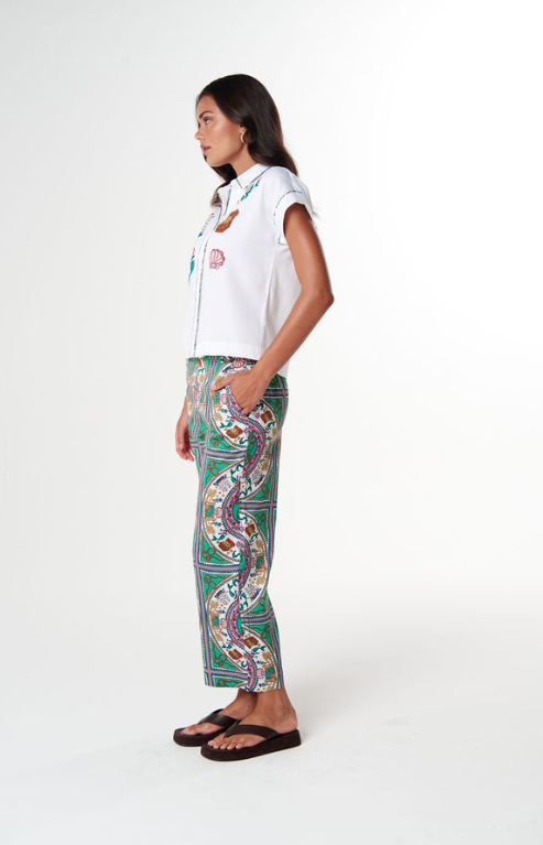 GC Green Floral Pants