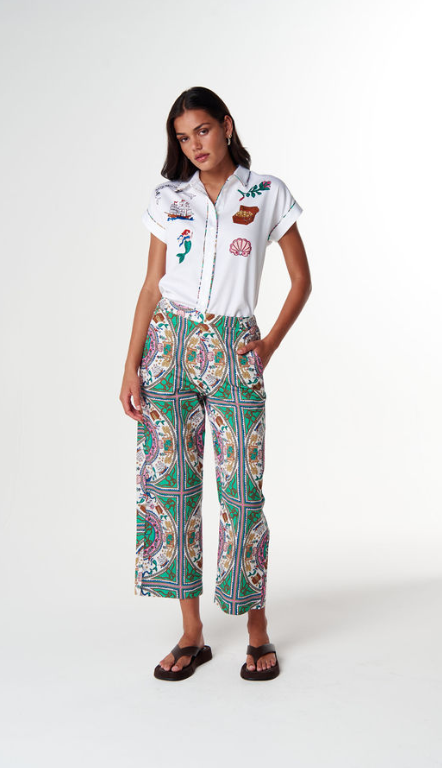 GC Green Floral Pants