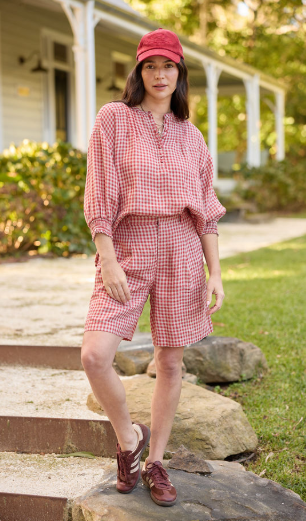 GC Poinsetta blouse