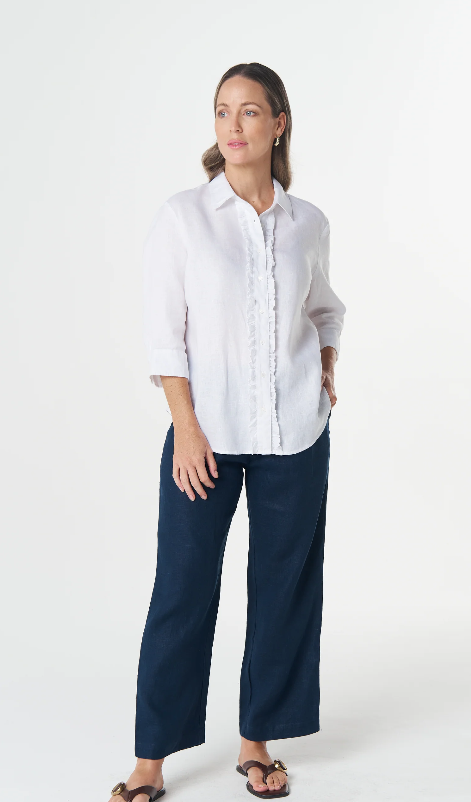 GC White Frilly shirt