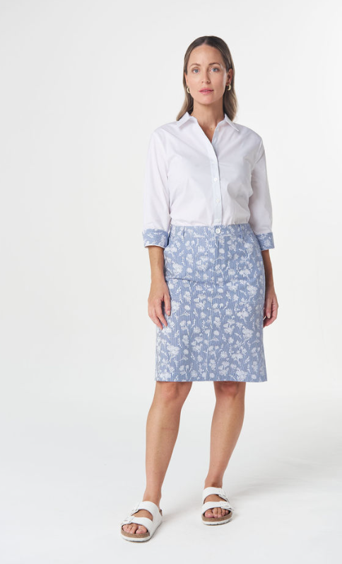 GC Cotton blue birdie skirt