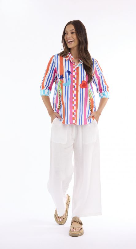Demi Collar sparkle shirt