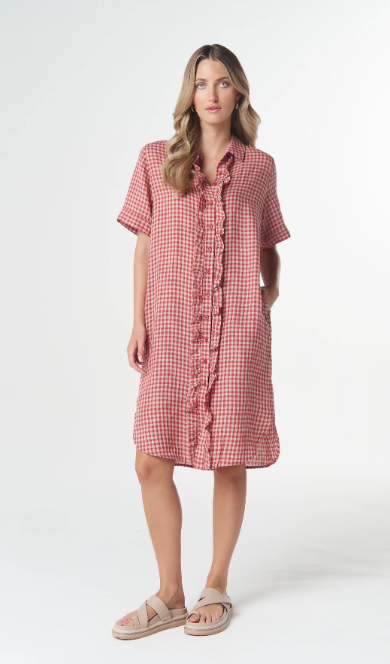 GC Poinsettia Check Dress