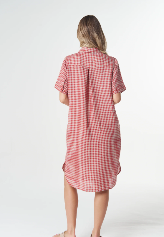 GC Poinsettia Check Dress