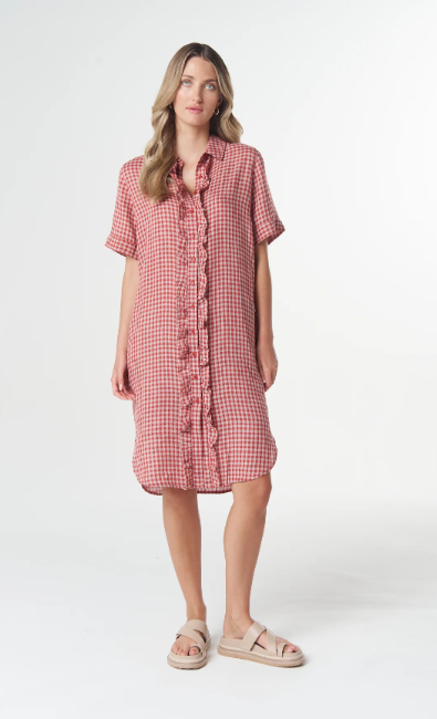 GC Poinsettia Check Dress