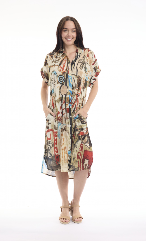 Digital dress with collar