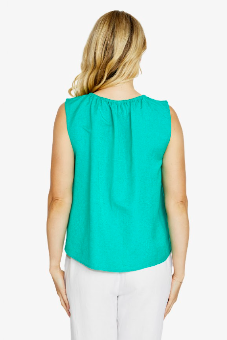 Olivia Keyhole green top