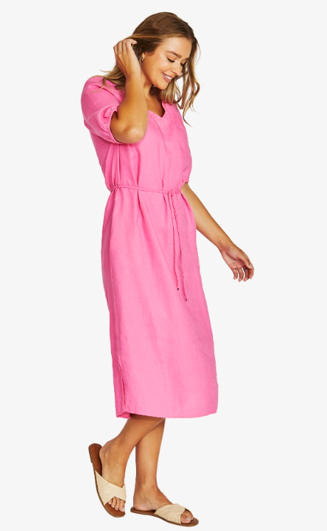 Hot pink Gather dress