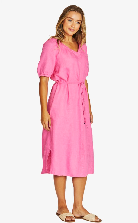 Hot pink Gather dress