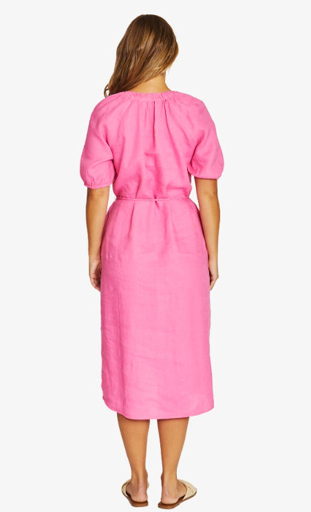 Hot pink Gather dress