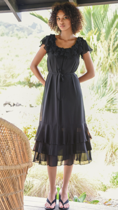 Float on By black dress