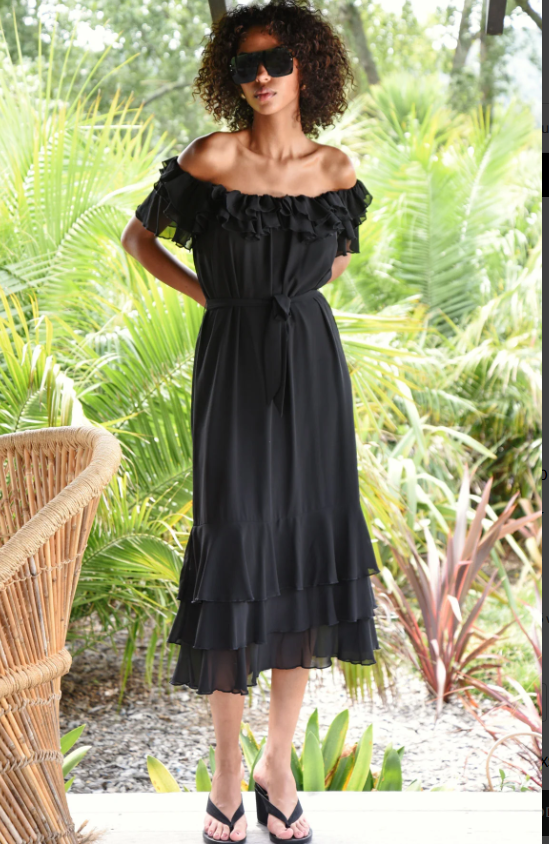 Float on By black dress