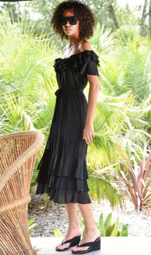 Float on By black dress